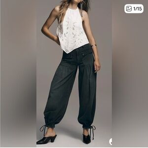 Free People We The Free Lotus Jeans Smokeshow Size 31 Black Balloon Parachute